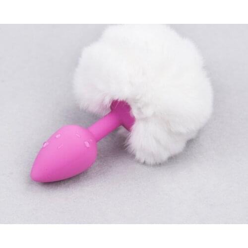 Anal Plug Sex Toys For Couple Adults Stainless Steel Bunny Tail Anal Plug Dildo Butt Plug Tail Crystal Jewelry Trainer Sex Toys