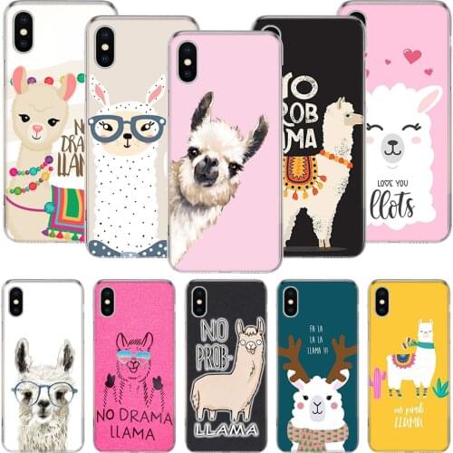 Lama Llama Alpacas Phone Case For iPhone 11 12 Pro XS XR X Max 7 8 6 6S Plus Mini + 5 SE Pattern Customized Coque Cover Capa