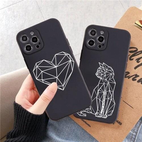 TPU Phone Case For iPhone 12 7 8 Plus XR XS 6 6S SE 2020 12pro Cute Love Heart Back Cover For iPhone 11 Pro Max Shell Fundas