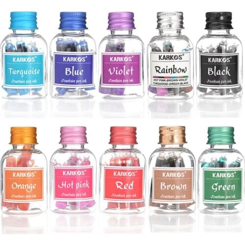 1 Bottle Colorful 1ml Ink Cartridge Refills Ink Fountain Pen Stationery School
