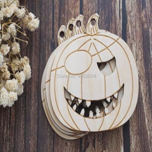 Wooden Detailed Pumpkin Pirate Craft Shape