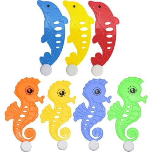 Children Toys Pool Dolphin Sea Horse Diving Toys Throwing Gmae Supply Underwater Swimming Toys Sticks Children Fun Summer Game