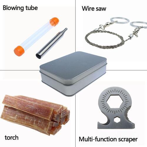 1 Set Outdoor Emergency Equipment SOS Kit First Aid Box Supplies Field Self-help Box For Camping Travel Survival Gear Tool Kits