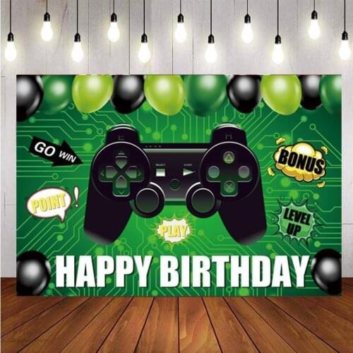 Video Game Party Backdrop Welcome Sign Happy Birthday Photography Background Photo Studio Decorations Supplies