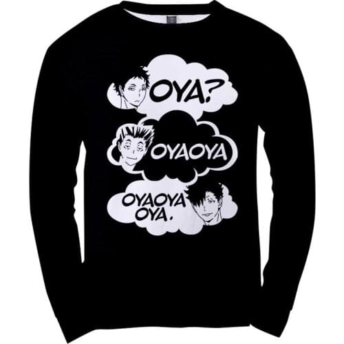 Haikyuu T Shirt Japanese Anime Oya Oya Oya Graphic Men Women Summer T-shirt Long Sleeve Tee Shirt Kids Tops