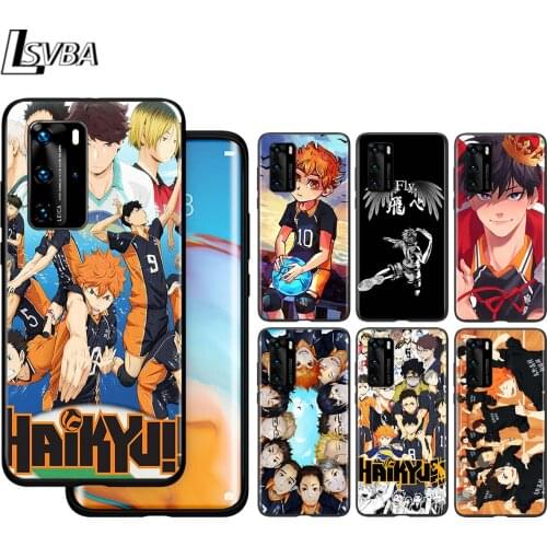 Haikyuu Anime For Huawei P40 P30 P20 P10 Pro Lite E Plus 4G 5G P9 P8 Lite P Smart Z S Plus Soft Black Phone Case