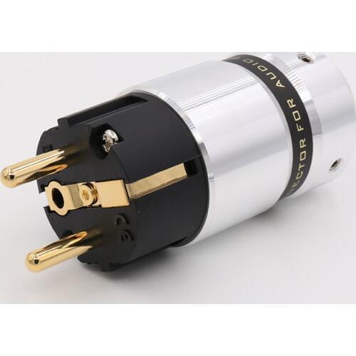 Hi End VE507G Audio Hi-End 24k Gold Plated Schuko Power plug DIY Mains power cable