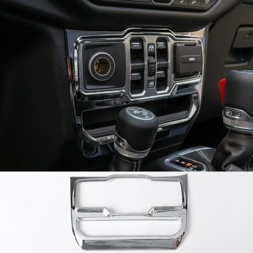 ABS Chrome Window Control Switch Button Cover Trim Fit for 2018 for Jeep Wrangler JL