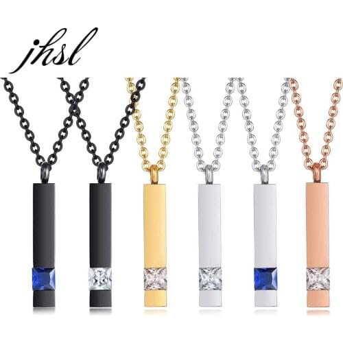 JHSL Unisex Stainless Steel Men Women Empty Storage Bottle Pet Ashes Perfume Necklaces & Pendants Chain Fashion jewelry Dropship