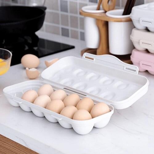 12Grids/18Grids Egg Box Temperature Resistant Large Capacity Shockproof Household Egg Fresh Storage Box with Lid for Fridge