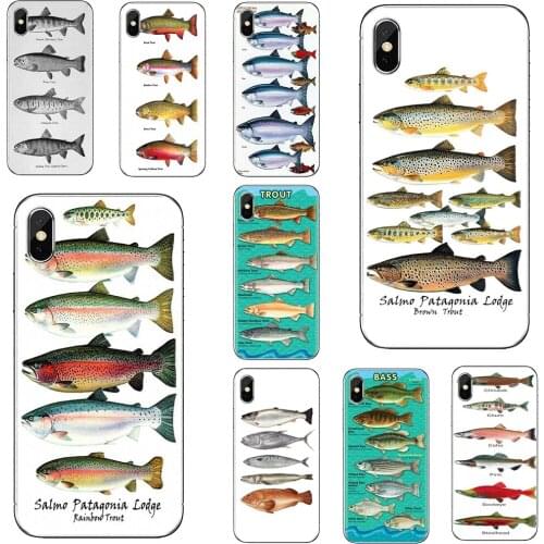 Soft Case Five Trout Panel Painting fish Art For Samsung Galaxy A10 A30 A40 A50 A60 A70 a12 a31 a41 a51 a71 a20e a21s M30