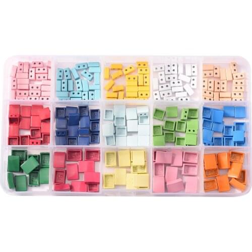 Rainbow myuki half tila tile beads kit metal japanese enamel beads braclet making 2020 charms beeds for jewelery diy craft