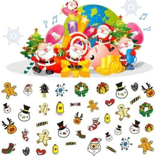 Factory New Nail Art Christmas nail sticker Nail Wrap XMAS Nail tattoo Holloween Taro pumpkin ghost Nail Decal 1000pcs