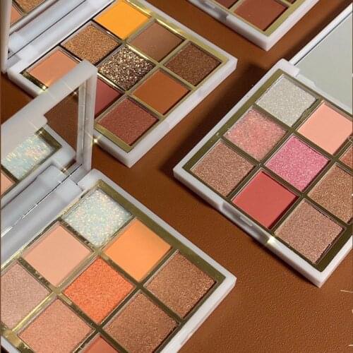 Eyeshadow Palette Shiny Highly Pigmented Non Caked 9 Colors Eyeshadow Earth Pearly Matte Color Palette for Makeup