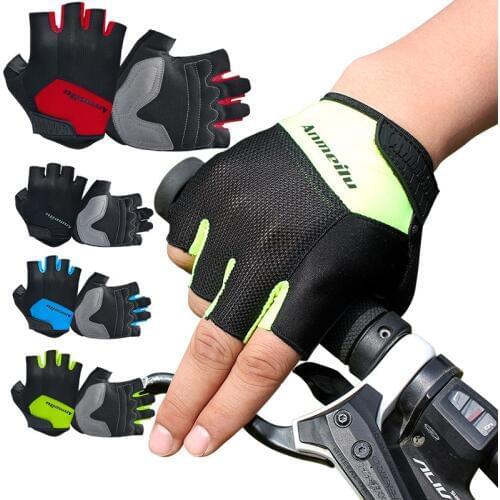 Cycling Half Finger Gloves Unisex Breathable Wicking Quick Dry Adjustable Handwear Outdoor Bike Bicycle Sportswear Accessories