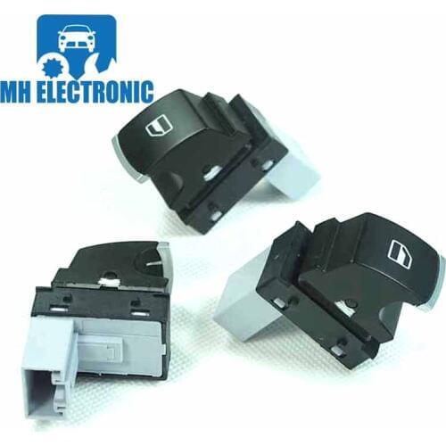 MH Electronic 3pcs/lot ELECTRIC CHROME WINDOW SWITCH BUTTON 5ND959855 5ND 959 855 For VW Golf MK5 MK6 Tiguan Touran Jetta Passat