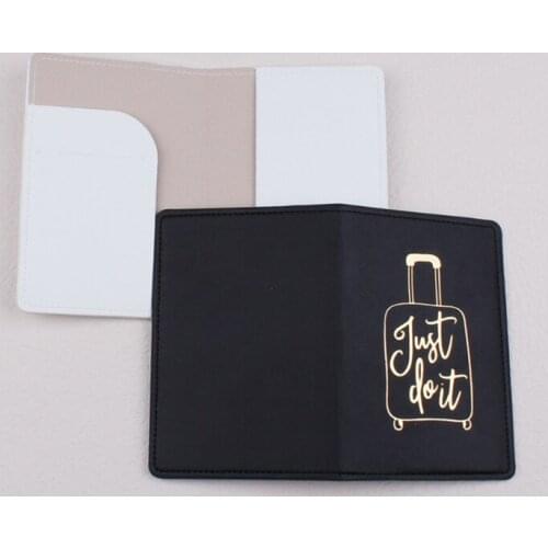 Portable Luggage Pattern Travel Passport Holder PU Leather Card Cover Case Slim Protector Organizer