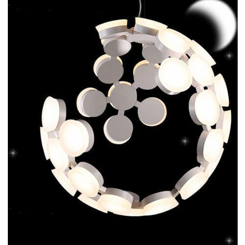 Postmodern creative lighting modern minimalist LED living room pendant light bedroom restaurant study moonlight pendant lamp