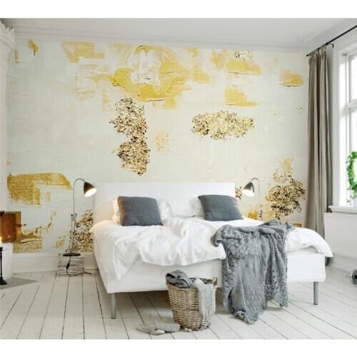 XUESU Simple golden yellow texture modern fashion TV background wall custom wallpaper mural 3D/8D wall covering