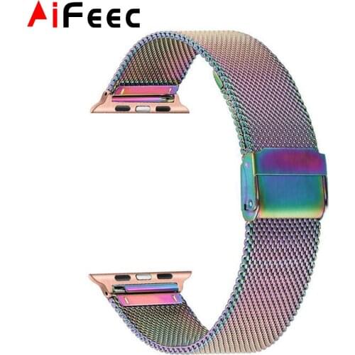 Strap For Apple watch Band 44mm 40mm 38mm 42mm 44 mm Accessorie Magnetic Loop Metal smartwatch bracelet iWatch serie 3 4 5 6 se