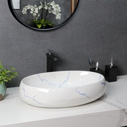 Nordic white marble ceramic tabletop basin art basin washbasin washbasin washbasin toilet washbasin