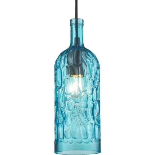 Nordic minimalist stained glass bottle Pendant Lights modern dining restaurant bar corridor aisle room bedside lamp WF511938