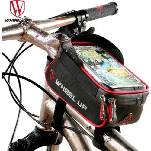 WHEEL UP Rainproof Bicycle Front Tube Frame Bag MTB Bike Touchscreen Phone Bags Waterproof GPS Pouch Cycling Accessories 2016