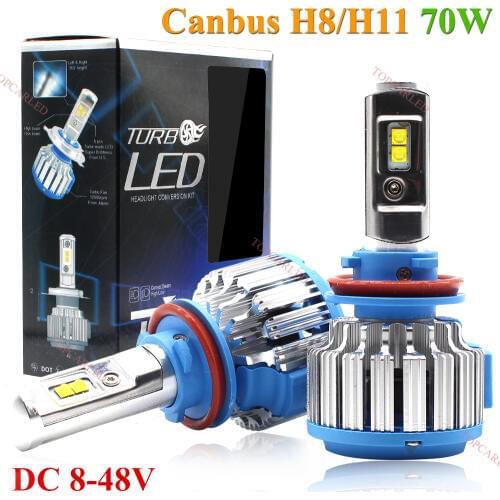 2pcs H8 H11 LED Car Headlights Bulbs 35W Canbus High Power Chips Waterproof Turbo Lights For Car Auto Motorcycle Bike Vehicles