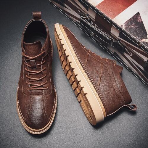 Tenis zapatos hightop moccasins piergitar cuero altos a de with hombre sneakers Moccasins men black mens casual mens zapatillas