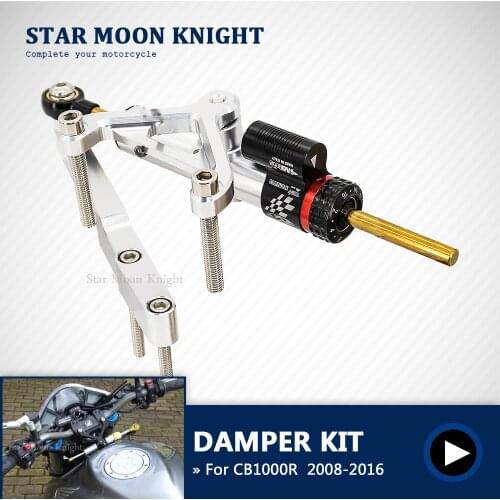 Motorcycle Universal Stabilizer Damper Complete Steering Mounting Bracket For HONDA CB1000R 2008-2016 09 10 11 12 2013 2014 2015