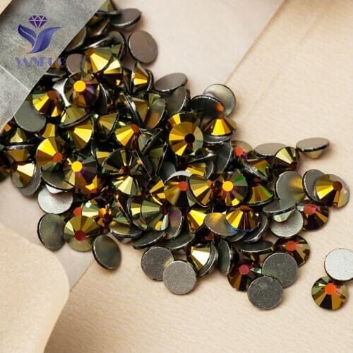 YANRUO 2058NoHF All Sizes Amethyst AB Crystal Flatback Non Hotfix Strass Rhinestones Glass Stones For Clothes
