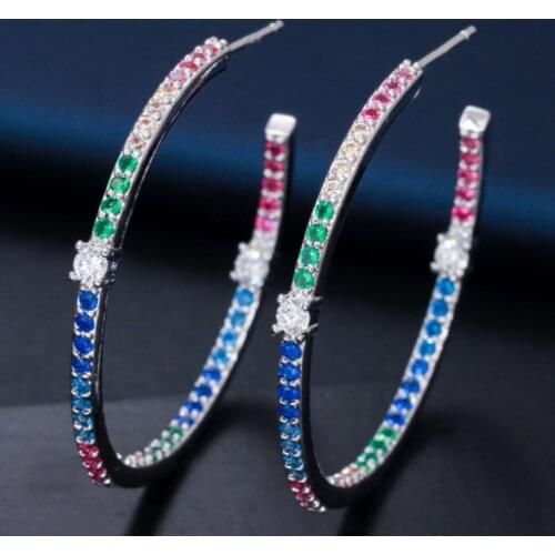 Zlxgirl jewelry luxury brand gold stud earrings metal brand pave zirconia wedding earring bridal accessory piercing free bags