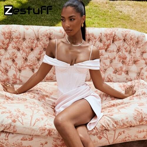 Летние платья с открытыми плечами Zestuff China At AliExpress