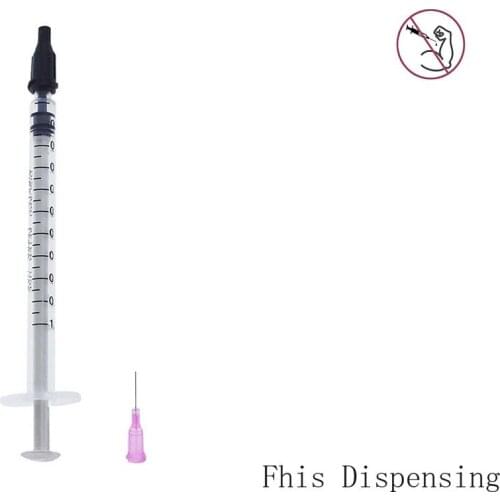 1ml 1cc Syringe Needle and 30G 0.5 Inch Dispensing Tip with Sealing Cap Pack of 10