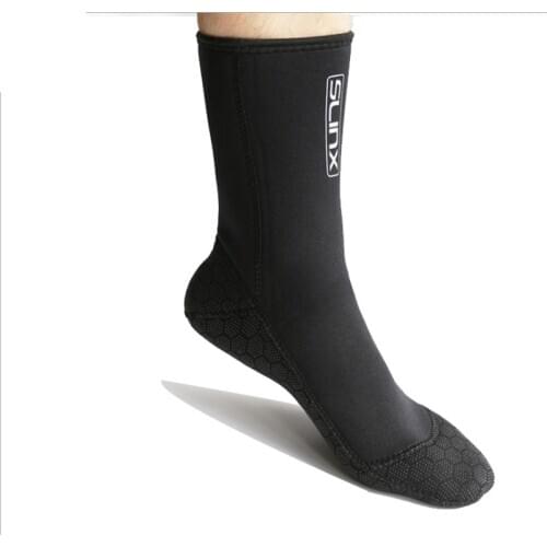 1 Pair Diving Socks 3mm Neoprene Non-slip Beach Boot Anti-Skid Scuba Swimming Shoes Snorkeling Surfing Prevent Scratches