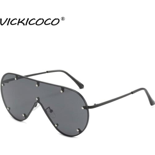 2021Oversized Square Sunglasses Women Men Pilot Frame One-Piece Sunglasses Gradient Luxury Brand Designer Eyeglasses UV400