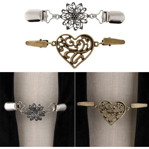 2x Womens Sweater Clips Shirt Collar Clip Blouse Clip Clothing Clasps