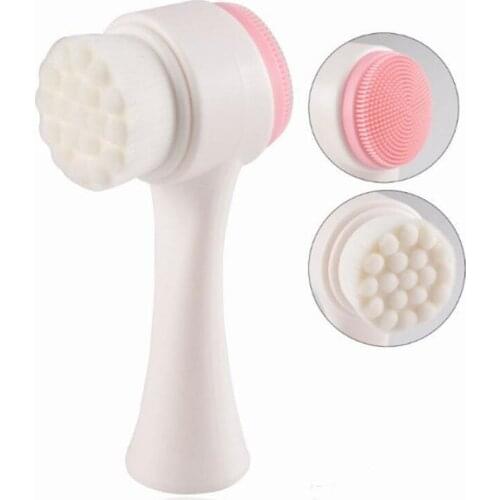 3D Face Cleaning Massage Face Wash Product Skin Care Tool Hot Double Side Silicone Face Cleansing Brush Size Portable