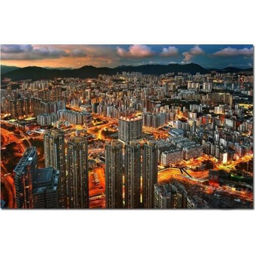 5d Diy diamond painting kits full drill city Traffic Skyscraper scenery diamond embroidery diamond mosaic Christmas GiftZP-3273