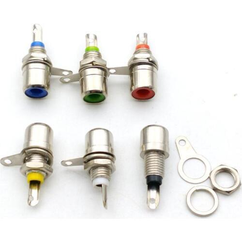 6pcs RCA Female Jack Chassis Mount connector