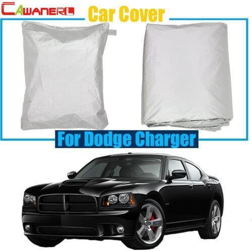 Cawanerl Auto Car Cover Anti UV Outdoor Rain Snow Sun Resistant Cover For Dodge Charger