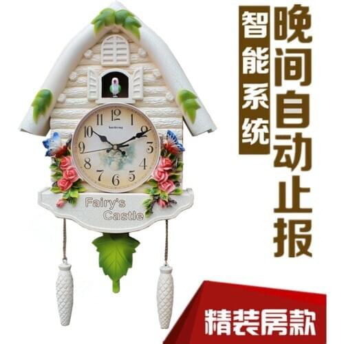 Mechanism Bird Living Room Pendulum Wood Cuckoo wall Clock modern design Clock Wall Garden Modern Bedroom home Decoration Gift