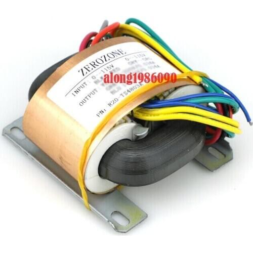 DIYERZONE 30VA Copper R-core Transformer 0-115V*2 To 15V-0-15V 0-9V 0-9V For DAC L14-5