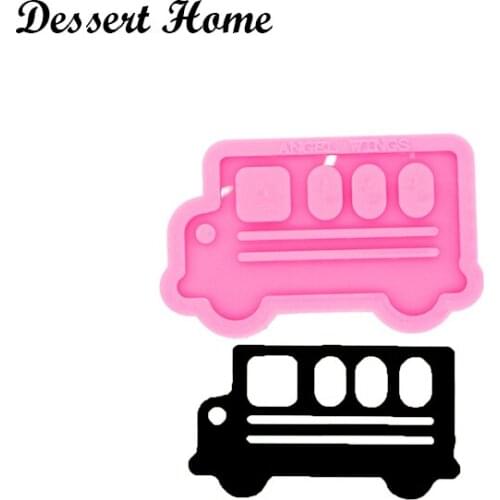 DY0462 Bright Bus Resin Craft for Keychain, Car Silicone Molds, DIY Resin Epoxy Jewellery Making