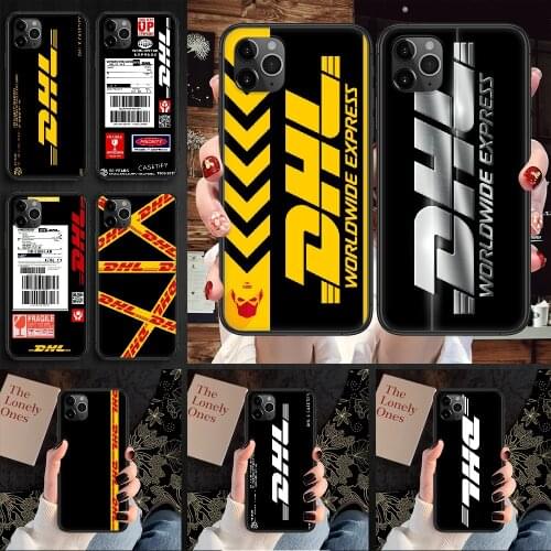 DHL Express Phone Case Cover Hull For iphone 5 5s se 2 6 6s 7 8 12 mini plus X XS XR 11 PRO MAX black painting Etui tpu cover