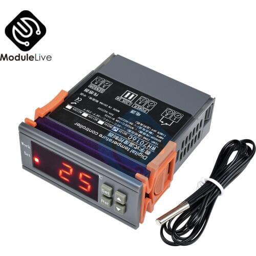 Original WH7016C DC12V AC220V Digital LCD Electronic Temperature Controller Thermostat Switch