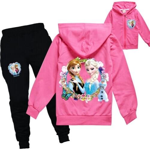 Disney Frozen Jackets Outfits Boys Girls Clothes Sets Kawaii Cute Elsa Children Clothing Set Boutique 2-15 Years Christmas