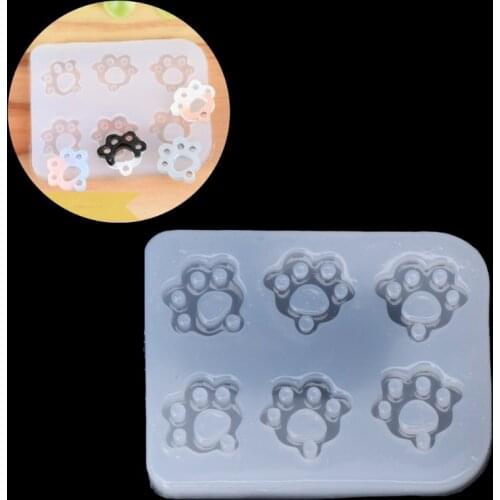 Cat Claw Paws Silicone Fondant Mold Jewelry Pendant Making Epoxy Resin Mold Tool