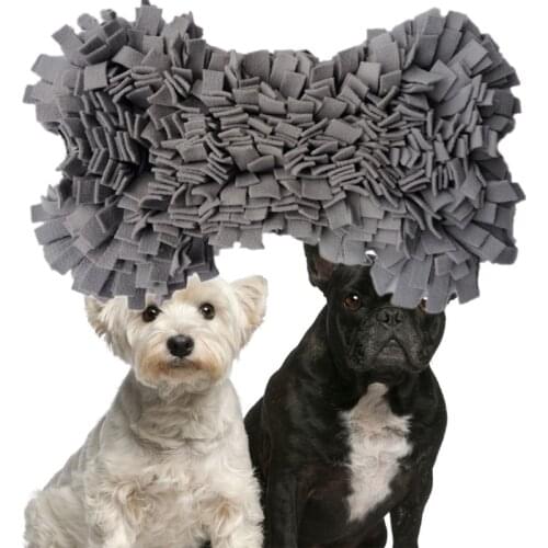 Bone Shaped Pet Dog Snuffle Mat Nose Smell Training Blanket Sniffing Pad Slow Feeding Bowl Food Dispenser Carpet Relieve Stress