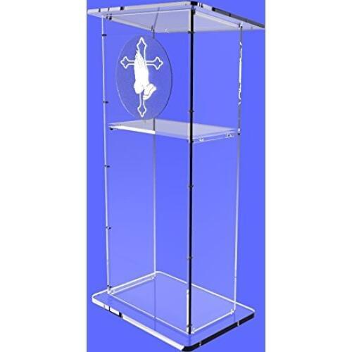 Fixture Displays Clear Acrylic Lucite Podium Pulpit Lectern 45" Tall